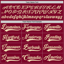 Load image into Gallery viewer, Custom Maroon Cream Hockey Lace Neck Jersey