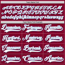 Load image into Gallery viewer, Custom Maroon White-Light Blue Hockey Lace Neck Jersey