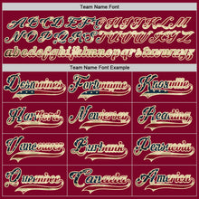 Load image into Gallery viewer, Custom Maroon Vintage USA Flag Cream-Black Hockey Lace Neck Jersey