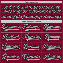 Load image into Gallery viewer, Custom Maroon Gray-Black Hockey Jersey