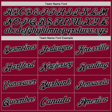 Load image into Gallery viewer, Custom Maroon Black-Gray Authentic Throwback Basketball Jersey