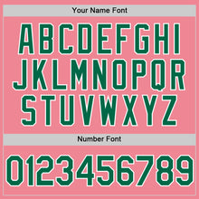 Load image into Gallery viewer, Custom Medium Pink Kelly Green-White Authentic Baseball Jersey