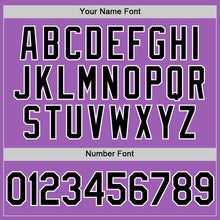 Load image into Gallery viewer, Custom Medium Purple Black-White Authentic Baseball Jersey