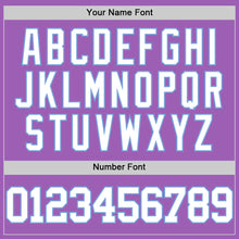 Load image into Gallery viewer, Custom Medium Purple White-Light Blue Authentic Basketball Jersey
