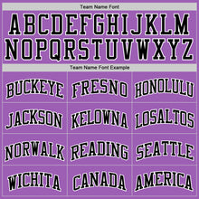 Load image into Gallery viewer, Custom Medium Purple Black-White Authentic Basketball Jersey