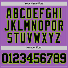 Load image into Gallery viewer, Custom Medium Purple Black-Neon Green Authentic Basketball Jersey