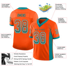 Load image into Gallery viewer, Custom Orange Aqua-White Drift Fashion Football Jersey