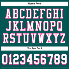 Load image into Gallery viewer, Custom Midnight Green White-Pink Mesh Authentic Football Jersey