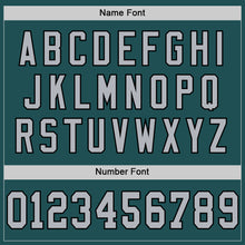 Load image into Gallery viewer, Custom Midnight Green Gray-Black Mesh Authentic Throwback Football Jersey