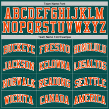 Load image into Gallery viewer, Custom Midnight Green Orange-White Authentic Basketball Jersey