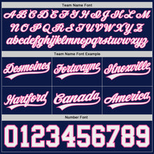 Load image into Gallery viewer, Custom Navy White-Pink Authentic Throwback Basketball Shorts