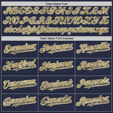 Load image into Gallery viewer, Custom Navy Camo-Cream Mesh Authentic Throwback Baseball Jersey