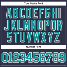 Load image into Gallery viewer, Custom Navy Teal-White Mesh Authentic Throwback Baseball Jersey