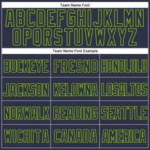 Load image into Gallery viewer, Custom Navy Neon Green Mesh Authentic Throwback Baseball Jersey