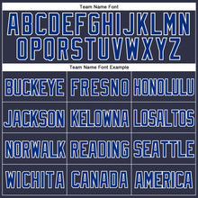 Load image into Gallery viewer, Custom Navy Gray-Royal Mesh Authentic Throwback Baseball Jersey