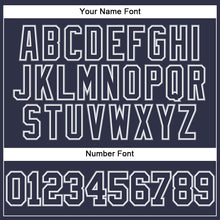 Load image into Gallery viewer, Custom Navy White-Gray Mesh Authentic Throwback Baseball Jersey