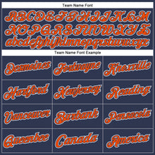 Load image into Gallery viewer, Custom Stitched Navy Orange-White Sports Pullover Sweatshirt Hoodie