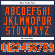 Load image into Gallery viewer, Custom Stitched Navy Orange-White Sports Pullover Sweatshirt Hoodie