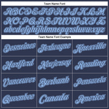 Load image into Gallery viewer, Custom Stitched Navy Light Blue Sports Pullover Sweatshirt Hoodie