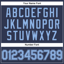 Load image into Gallery viewer, Custom Stitched Navy Light Blue Sports Pullover Sweatshirt Hoodie