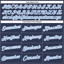 Load image into Gallery viewer, Custom Stitched Navy Light Blue-White Sports Pullover Sweatshirt Hoodie