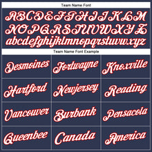 Load image into Gallery viewer, Custom Stitched Navy White-Red Sports Pullover Sweatshirt Hoodie