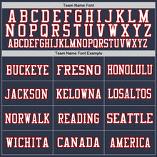 Load image into Gallery viewer, Custom Navy White-Red Mesh Authentic Throwback Football Jersey