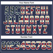 Load image into Gallery viewer, Custom Stitched Navy Vintage USA Flag-White Sports Pullover Sweatshirt Hoodie