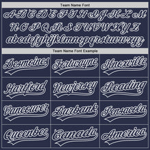 Load image into Gallery viewer, Custom Navy White Authentic Throwback Baseball Jersey