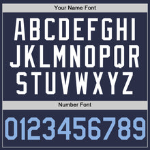 Load image into Gallery viewer, Custom Navy Light Blue-White Authentic Throwback Baseball Jersey