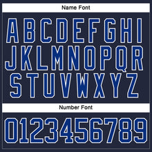Load image into Gallery viewer, Custom Navy Royal-White Hockey Jersey