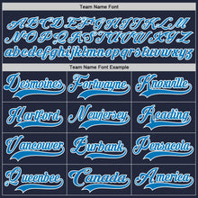 Load image into Gallery viewer, Custom Navy Gray-Blue Hockey Jersey