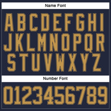 Load image into Gallery viewer, Custom Navy Old Gold Hockey Jersey