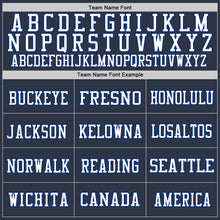 Load image into Gallery viewer, Custom Navy Red-Royal Mesh Authentic Football Jersey
