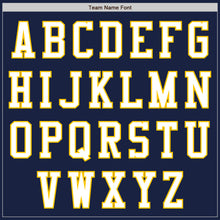 Load image into Gallery viewer, Custom Navy White-Yellow Authentic Baseball Jersey