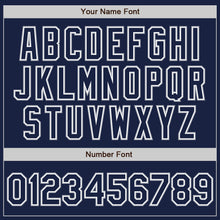 Load image into Gallery viewer, Custom Navy White-Gray Authentic Baseball Jersey