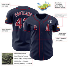 Load image into Gallery viewer, Custom Navy Crimson-White Authentic Baseball Jersey