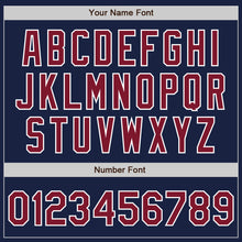 Load image into Gallery viewer, Custom Navy Crimson-White Authentic Baseball Jersey