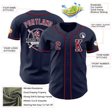 Load image into Gallery viewer, Custom Navy Crimson-White Authentic Baseball Jersey