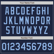 Load image into Gallery viewer, Custom Navy Light Blue Authentic Baseball Jersey