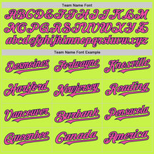 Load image into Gallery viewer, Custom Neon Green Pink-Navy Mesh Authentic Throwback Baseball Jersey