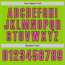 Load image into Gallery viewer, Custom Neon Green Pink-Black Authentic Baseball Jersey