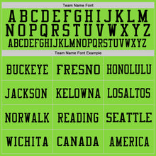 Load image into Gallery viewer, Custom Neon Green Red-Black Mesh Authentic Throwback Football Jersey