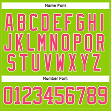Load image into Gallery viewer, Custom Neon Green Neon Pink-White Hockey Lace Neck Jersey