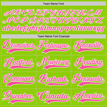 Load image into Gallery viewer, Custom Neon Green Pink-White Hockey Lace Neck Jersey