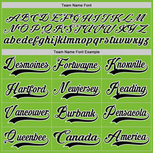 Load image into Gallery viewer, Custom Neon Green Black-White Hockey Jersey