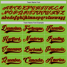 Load image into Gallery viewer, Custom Neon Green Black-Orange Hockey Jersey