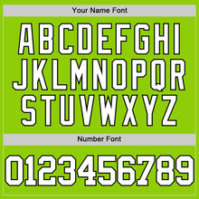 Load image into Gallery viewer, Custom Neon Green White Pinstripe Black Authentic Basketball Jersey