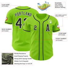 Load image into Gallery viewer, Custom Neon Green Black-White Authentic Baseball Jersey