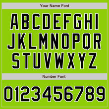 Load image into Gallery viewer, Custom Neon Green Black-White Authentic Baseball Jersey